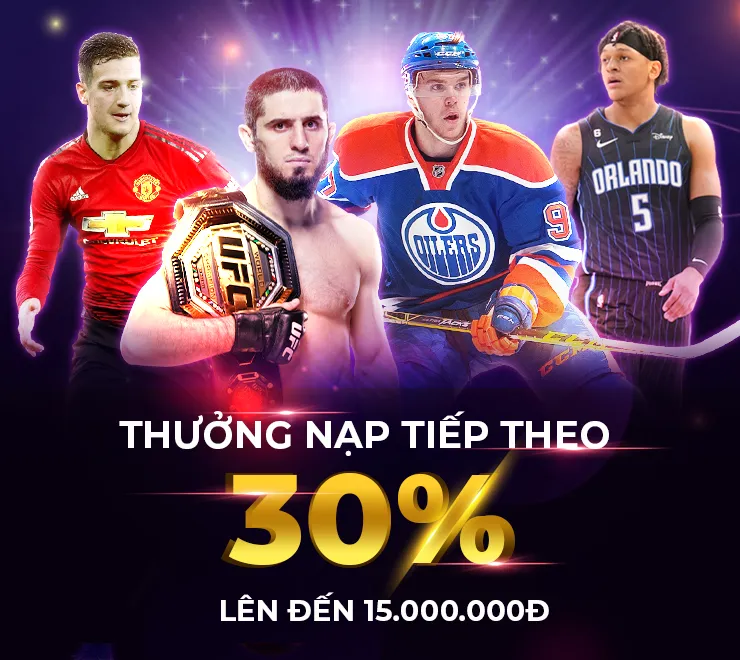 FCB8 khuyến mãi tặng 30% lần nạp 2